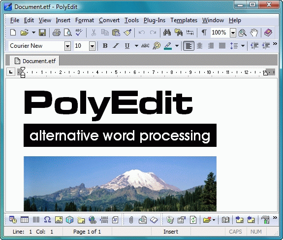 PolyEdit - A very powerful multidocument word processor